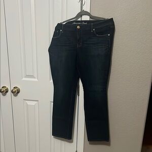 American Eagle Outfitters Blue Skinny Jeans 18 short stretch!!